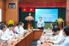 Quang cảnh buổi kiểm tra, làm việc về vận hành toàn diện chính quyền phường, xã. (Ảnh: Hữu Duyên/TTXVN)