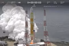 Tên lửa mới được phóng lên ngày 12-6. (Ảnh: JAXA)