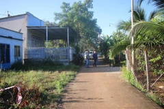 Hiện trường vụ án. (Ảnh: Đậu Tất Thành/TTXVN)