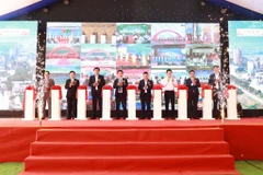 Khánh thành Dự án Tận dụng nhiệt khí thải để phát điện tại Nhà máy ximăng Tam Điệp. (Ảnh: Bnews)