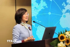 Bà Hà Thị Minh Đức, Phó Vụ trưởng Vụ Hợp tác quốc tế, Bộ Nội. (Ảnh: Chu Thanh Vân/TTXVN)