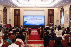 Quang cảnh buổi Tri ân, chia tay lưu học sinh tốt nghiệp năm 2026. (Ảnh: Quang Hưng/TTXVN)