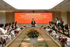 Phó Thủ tướng Hồ Đức Phớc làm việc với Tập đoàn Viettel.( Ảnh: VGP)