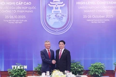 Chủ tịch nước Lương Cường tiếp ngài Matt Thistlethwaite, đồng Bộ trưởng về Ngoại giao và Thương mại Australia. (Ảnh: Lâm Khánh/TTXVN)