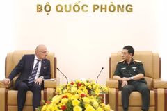 Đại tướng Phan Văn Giang tiếp ông Gordan Grlić Radman, Bộ trưởng Bộ Ngoại giao và các vấn đề châu Âu của Croatia. (Nguồn: BCP)