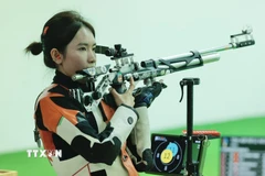 Xạ thủ Lê Thị Mộng Tuyền. (Ảnh: Minh Quyết/TTXVN )