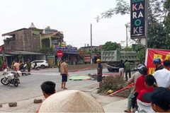 Hiện trường vụ tai nạn thương tâm. (Ảnh: Vietnamnet)