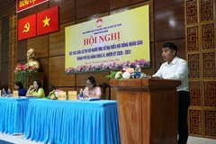 Hội nghị tiếp xúc giữa cử tri xã Nam Trà My với người ứng cử đại biểu HĐND thành phố Đà Nẵng. (Ảnh: Quốc Dũng/TTXVN)