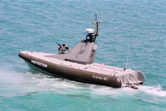 Tàu mặt nước không người lái (USV). (Nguồn: AFP)