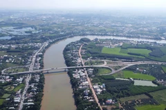 Cầu Thủ Biên nối Đồng Nai với Thành phố Hồ Chí Minh đã được xây dựng, tới đây cầu này sẽ thuộc dự án đường Vành đai 4 - Thành phố Hồ Chí Minh. (Ảnh: Công Phong/TTXVN)