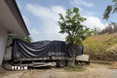 Hiện trường vụ tai nạn. (Ảnh: TTXVN phát)