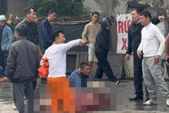 Hiện trường vụ nổ khí nén tại xã Tiền Hải, tỉnh Hưng Yên. (Nguồn: VOV)