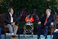Tổng Bí thư, Chủ tịch nước Tô Lâm hội kiến Tổng thống Timor-Leste Jose Ramos-Horta. (Ảnh: Thống Nhất /TTXVN)
