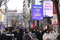 Một con phố ở trung tâm Seoul. (Ảnh: Khánh Vân/TTXVN)