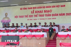 Quang cảnh lễ khai mạc. (Ảnh: Trọng Đức/TTXVN)