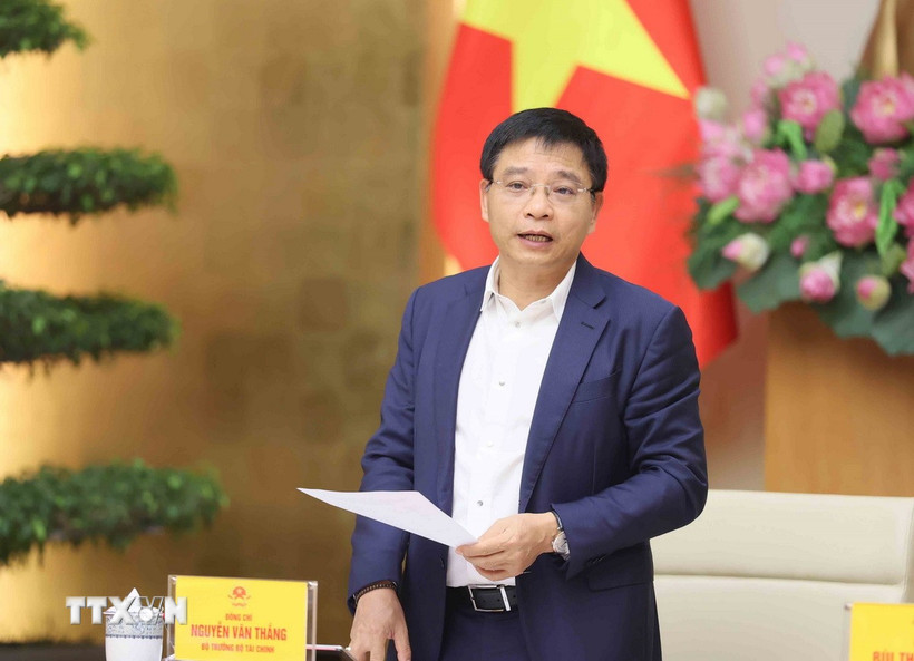 Bộ trưởng Bộ T&agrave;i ch&iacute;nh Nguyễn Văn Thắng. (Ảnh: An Đăng/TTXVN)