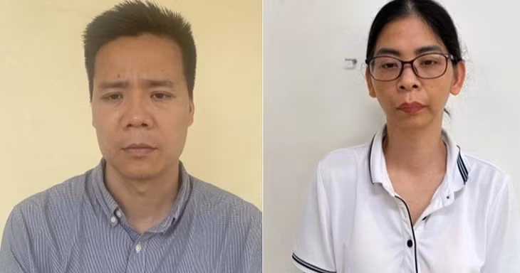 Bị can Nguyễn Năng Mạnh và Phạm Thị Hường. (Ảnh: Công an cung cấp)