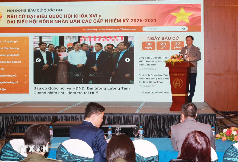 Quang cảnh buổi tập huấn tuyên truyền. (Ảnh: Trọng Đức/TTXVN)