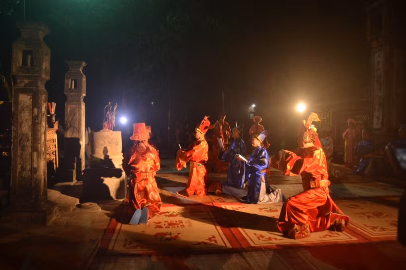 Nghi lễ tế Cửu Khúc. (Nguồn: Sở Văn hóa, Du lịch và Thể thao tỉnh Ninh Bình)