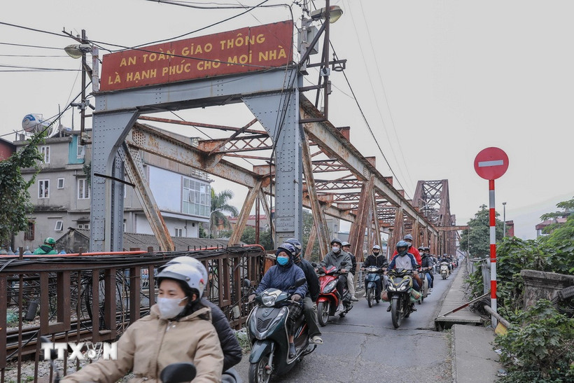 Cầu Long Biên. (Ảnh: Phan Phương/TTXVN)