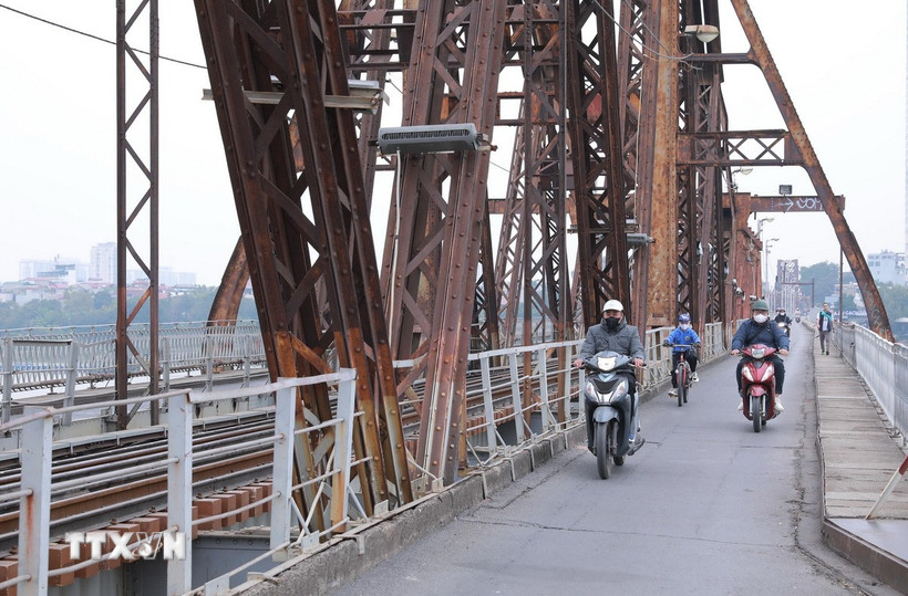 Cầu Long Biên. (Ảnh: Phan Phương/TTXVN)
