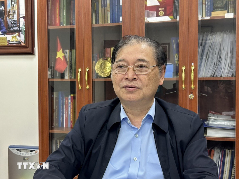 Tiến sỹ khoa học Phan Xuân Dũng, Chủ tịch Liên hiệp các Hội Khoa học và Kỹ thuật Việt Nam, kỳ vọng về sứ mệnh của giới trí thức tại Đại hội XIV của Đảng. (Ảnh: Diệu Thúy/TTXVN)