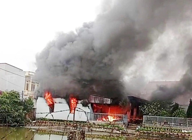 Hiện trường vụ cháy. (Nguồn: VOV)