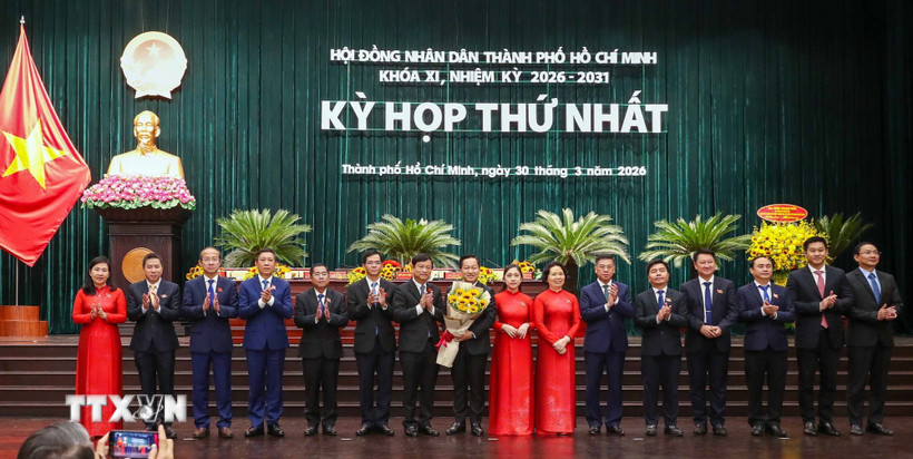 Thường trực Hội đồng Nhân dân và các ban thuộc Hội đồng Nhân dân Thành phố Hồ Chí Minh nhiệm kỳ 2026-2031. (Ảnh: Liên Sơn/TTXVN)