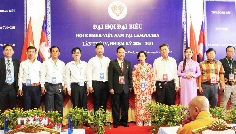 Ban Thường trực KVA nhiệm kỳ 2026-2031 ra mắt Đại hội. (Ảnh: Hoàng Minh/TTXVN)