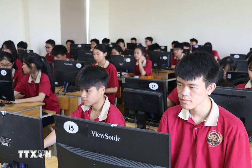 Sinh viên trường Đại học Vinh. (Ảnh: Bích Huệ/TTXVN)