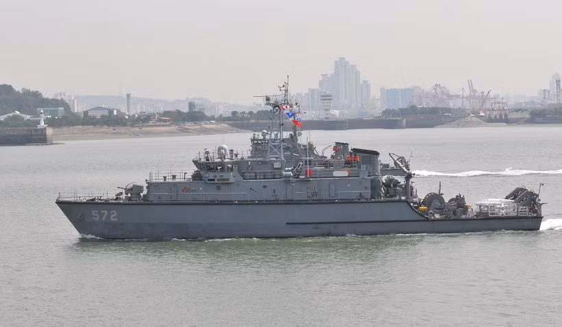 Tàu rà phá thủy lôi Ongjin. (Nguồn: Yonhap)