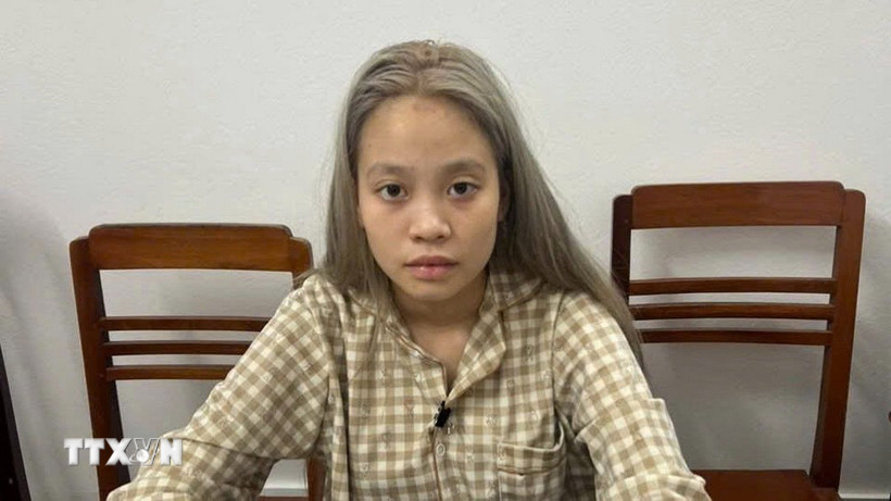 Đối tượng Đỗ Lệ Thủy. (Ảnh: TTXVN phát)