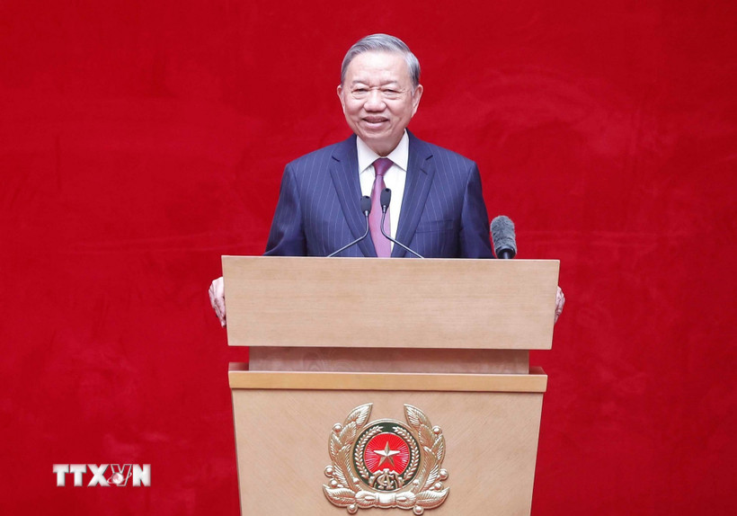 Tổng Bí thư Tô Lâm phát biểu. (Ảnh: Thống Nhất/TTXVN)