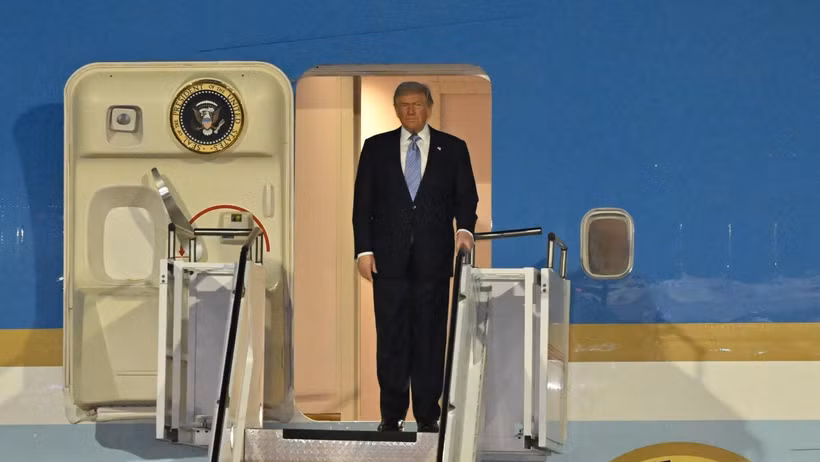 Tổng thống Mỹ Donald Trump tới Bắc Kinh ngày 13/5, bắt đầu chuyến thăm cấp nhà nước Trung Quốc. (Ảnh: THX/TTXVN)