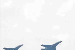 'Hổ mang chúa' Su30-Mk2 bay lượn trên bầu trời Ba Đình 