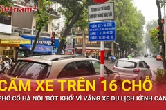 Phố cổ Hà Nội "bớt khổ" vì vắng bóng các xe du lịch kềnh càng