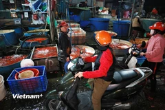 Chợ cá lớn nhất Thủ đô hối hả trong đêm trước ngày ông Công ông Táo