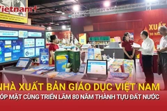 Nhà xuất bản Giáo dục Việt Nam góp mặt ấn tượng tại Triển lãm 80 năm thành tựu đất nước