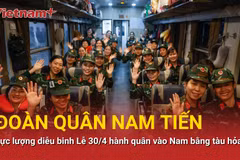 Lực lượng diễu binh Lễ 30/4 hành quân vào Nam bằng tàu hỏa 