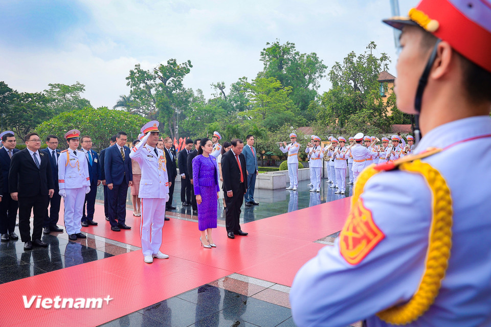 Chuyến thăm Việt Nam của Thủ tướng Thái Lan Paetongtarn Shinawatra là chuyến thăm chính thức Việt Nam đầu tiên của một Thủ tướng Thái Lan sau 11 năm kể từ năm 2014. (Ảnh: Hoài Nam/Vietnam+)