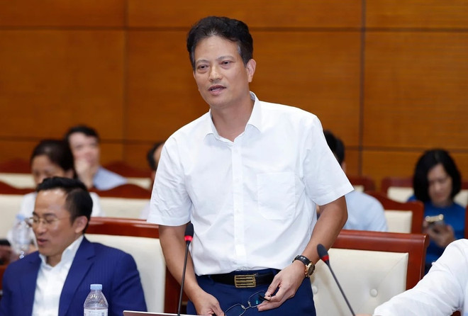 Phó Giáo sư-Tiến sỹ Nguyễn Xuân Hải, Phó Cục trưởng Cục Môi trường (Bộ Nông nghiệp và Môi trường) phát biểu tại hội nghị. moi-truong.jpg