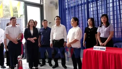 Phó Chủ tịch nước Võ Thị Ánh Xuân kiểm tra công tác bầu cử tại Lâm Đồng