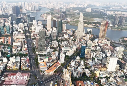 Thành phố Hồ Chí Minh được ghi nhận nằm trong nhóm 15 trung tâm tài chính có triển vọng phát triển mạnh trong 2-3 năm tới. (Ảnh: Hồng Đạt/TTXVN)