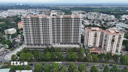 Dự án nhà ở xã hội A6, A7 vừa hoàn thành tại phường Trấn Biên, tỉnh Đồng Nai. (Ảnh: Công Phong/TTXVN)