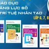 Bộ sách “Giáo dục năng lực số và trí tuệ nhân tạo” cho học sinh từ lớp 6 đến lớp 9. (Ảnh: PV/Vietnam+)