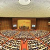 Quốc hội làm việc tại nghị trường - Phòng họp Diên Hồng. (Ảnh: TTXVN)