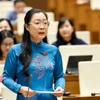 Bà Nguyễn Thị Quyên Thanh phát biểu tại nghị trường Quốc hội. (Ảnh: Doãn Tấn/TTXVN)