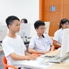 Thí sinh tham dự cuộc thi Toán học tuổi thơ. (Ảnh: Vietnam+)