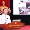 Thứ trưởng Bộ Giáo dục và Đào tạo Nguyễn Văn Phúc phát biểu tại hội nghị. (Ảnh: PV/Vietnam+)