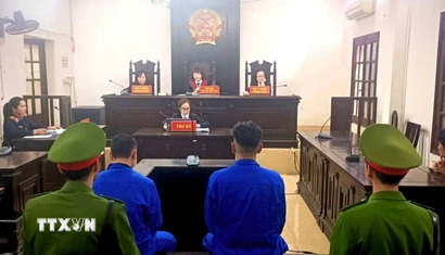 Quang cảnh một phiên xử. (Ảnh minh họa: Kim Anh/TTXVN)